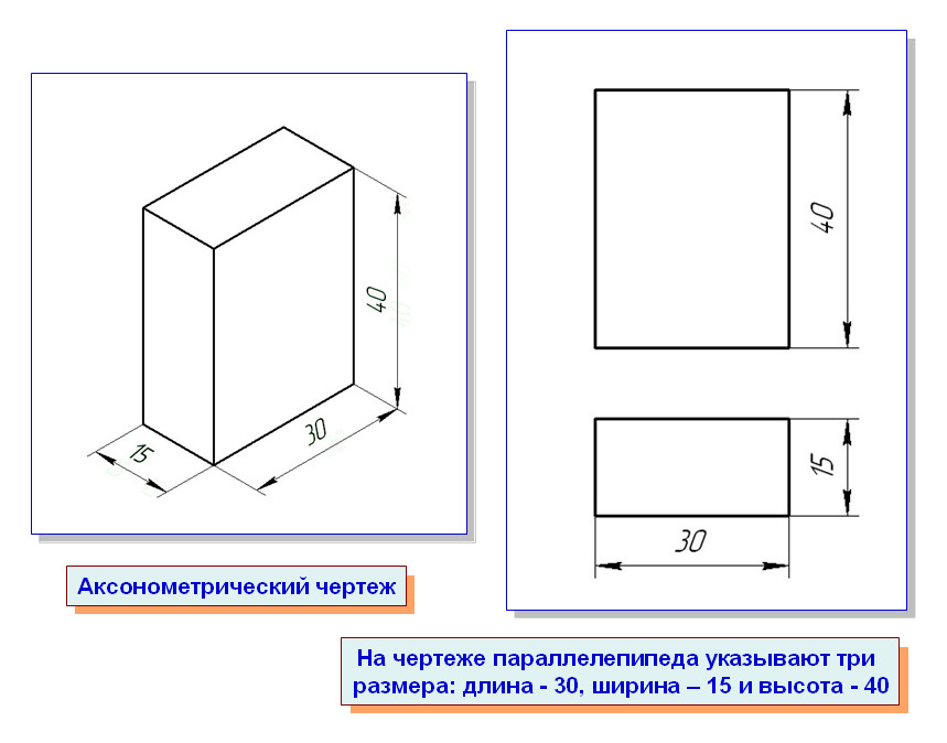 Где на чертеже ширина а где длина