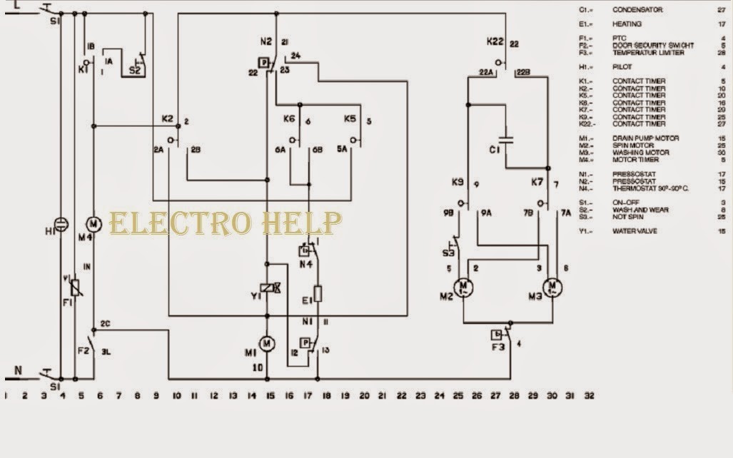 Электрическая схема стиральной машины бош махх 5
