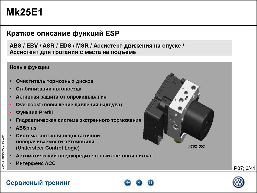 Ассистент спуска. Функция ESP. Mk25e. ABS ESP asr eds MSR. Кодирование mk25.