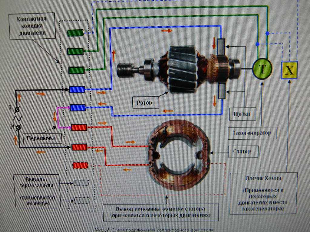 Схема подключения электродвигателя стиральной машины автомат 6 проводов