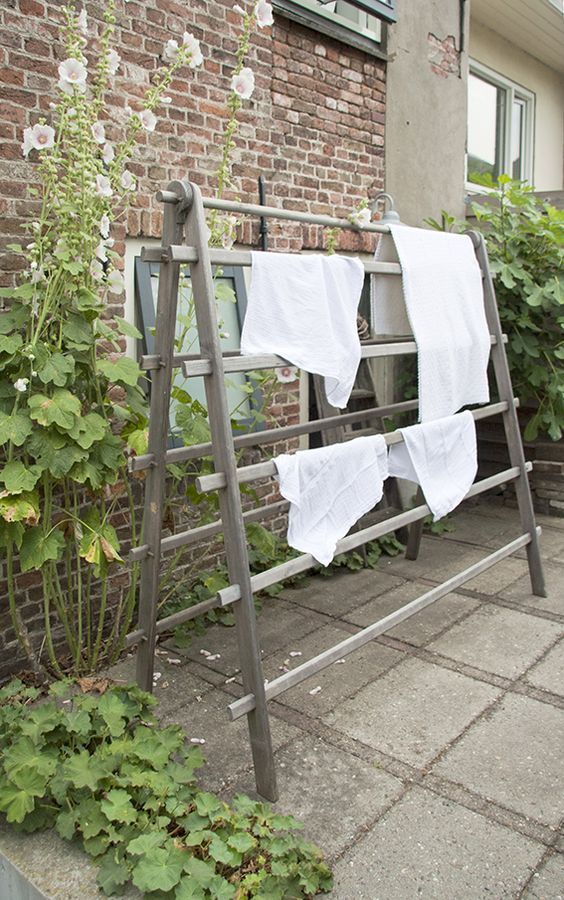 Как сушить белье на улице в частном доме фото