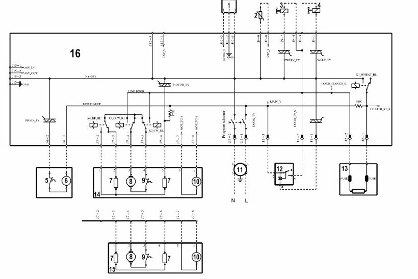 Блок управления стиральной машины канди схема - 98 фото