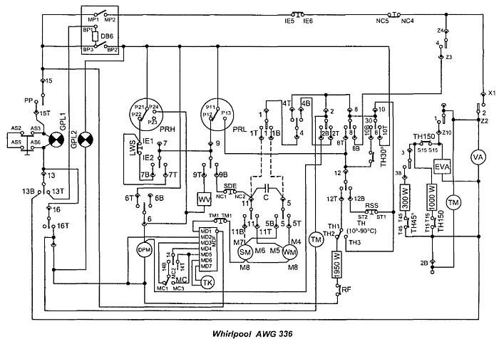 Whirlpool l2524 схема подключения