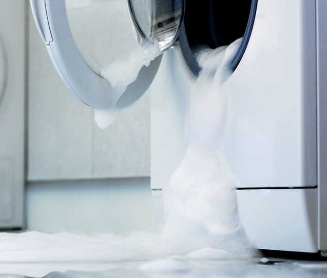 Стиральная машинка вытекает вода. Детская картинка ванная и стиральная машина льется вода.