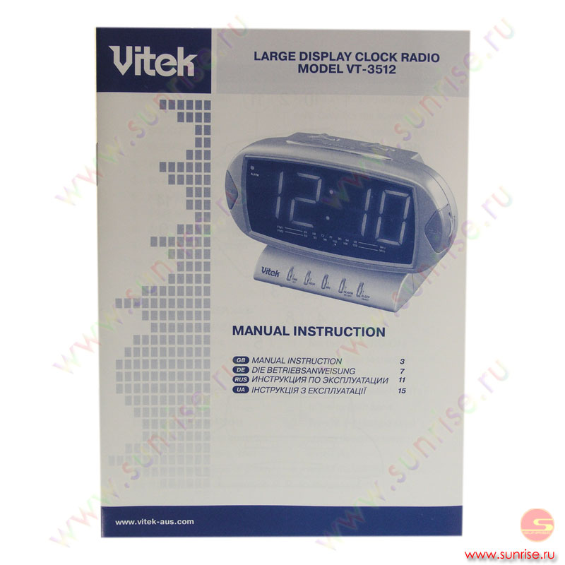 Радиочасы vitek vt 3512 gy схема