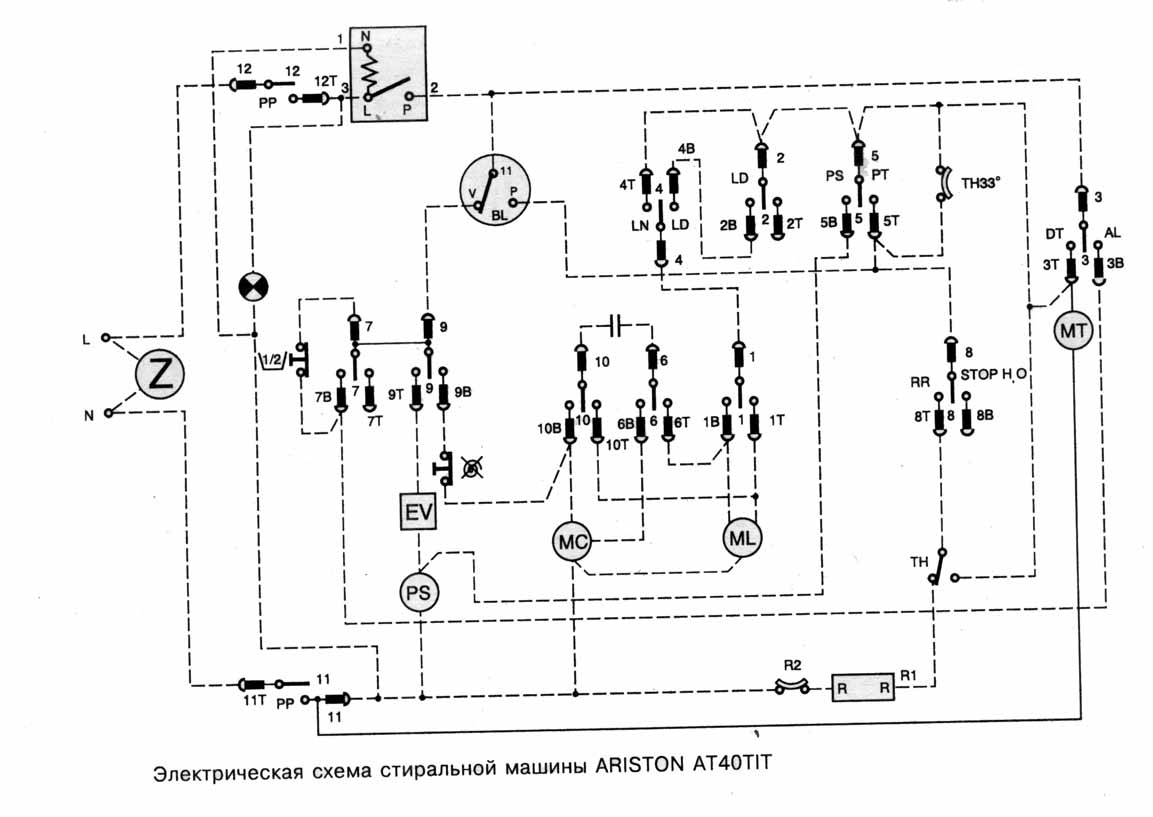 Стиральная машина индезит схема с описанием