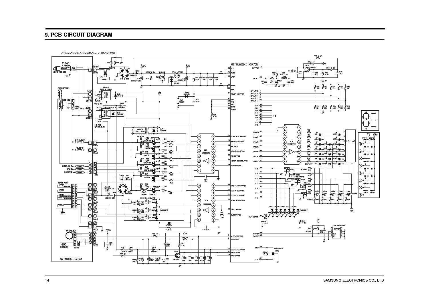 Схема стиральной машины самсунг р8091