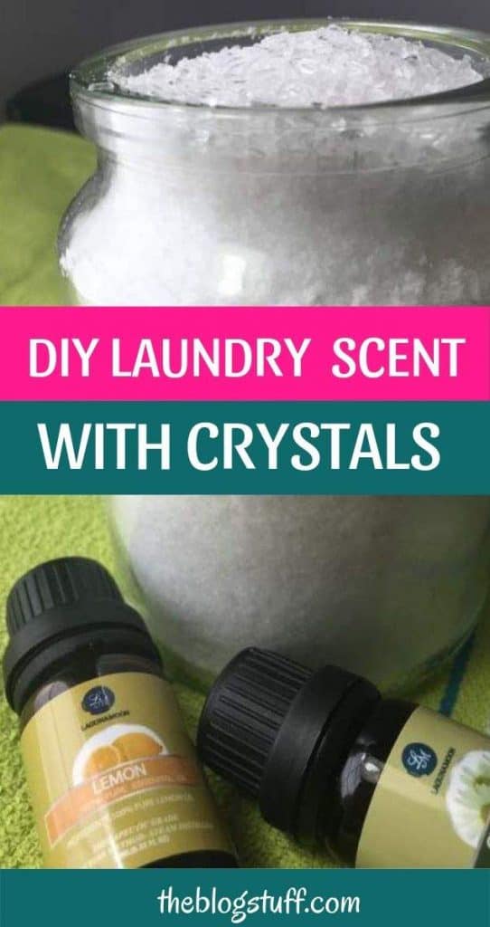 DIY laundry scent with crystals and essential oils