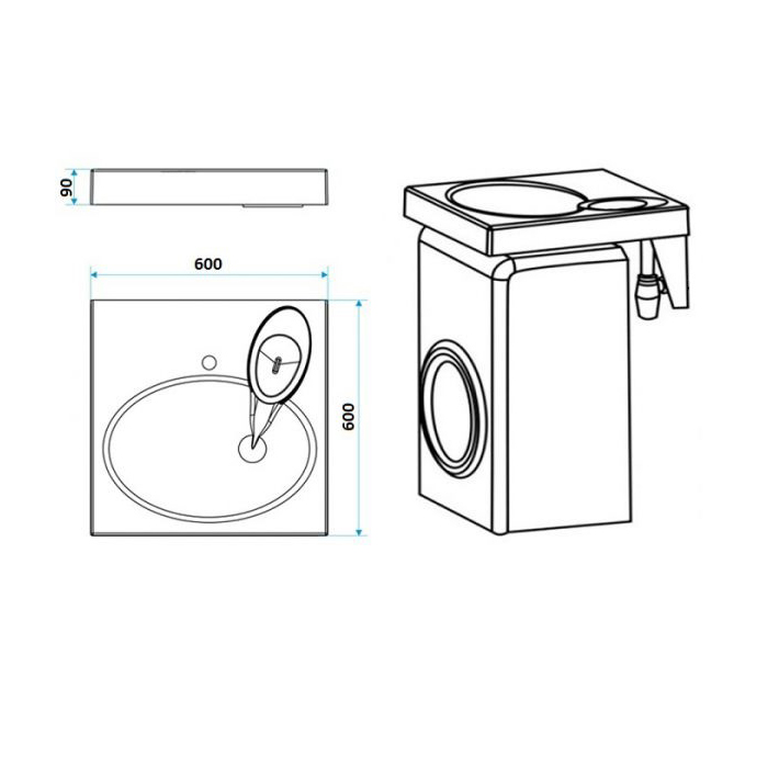 Раковина на машину. Раковина Санта Луна 60x60. Раковина над стиральной машиной Санта Луна 60. Раковина Андреа комфорт 60 схема. Раковина Санта Луна 60 x 60 см над стиральной машиной.