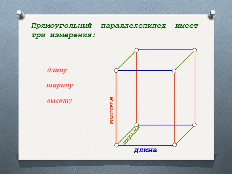 Длина и ширина на картинке