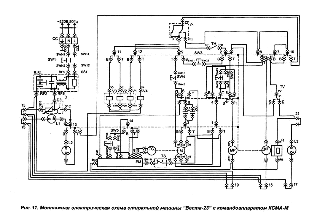 Схема стиральной машины