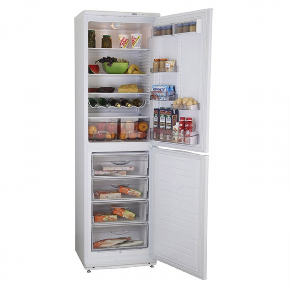 холодильник с 4 полками в морозильной камере